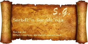 Serbán Gardénia névjegykártya